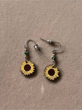 Handmade Sunflower Earrings